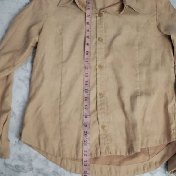 Tan Button Down Longsleeve Shirt - Picture 11 of 12